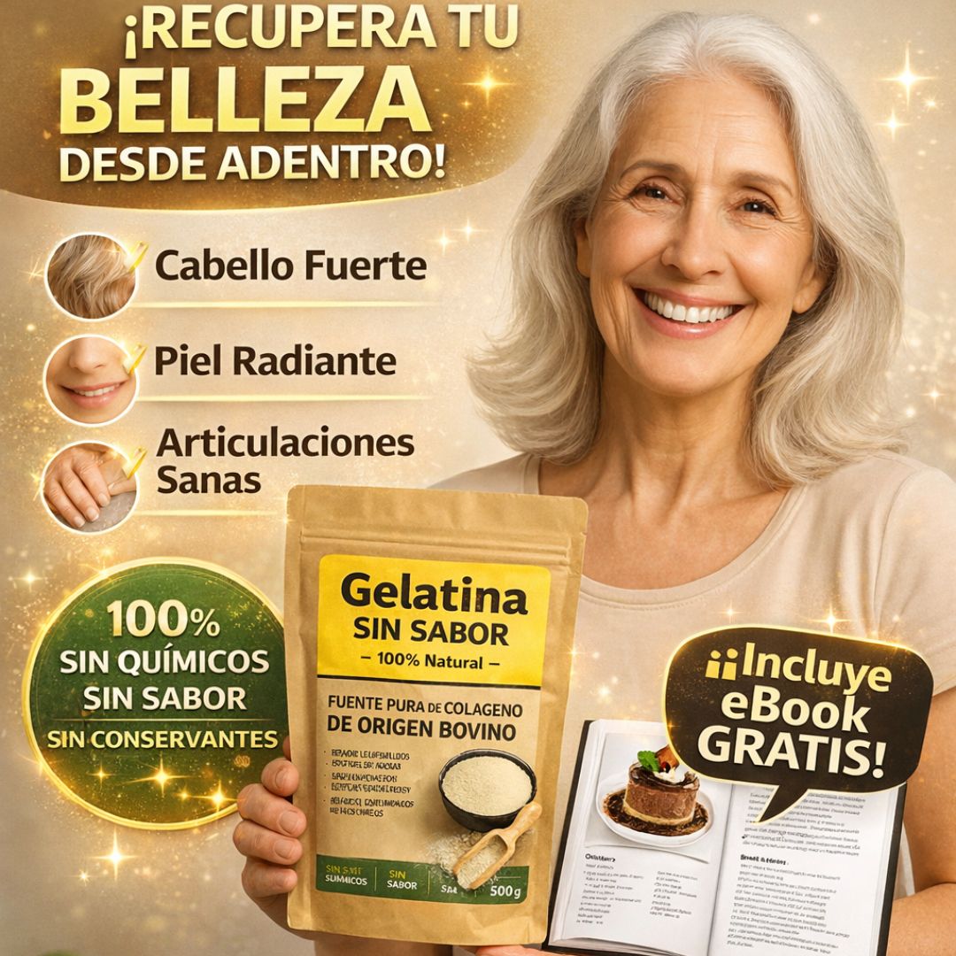 GELATINA SIN SABOR DE ORIGEN BOVINO | COLAGENO 100% NATURAL