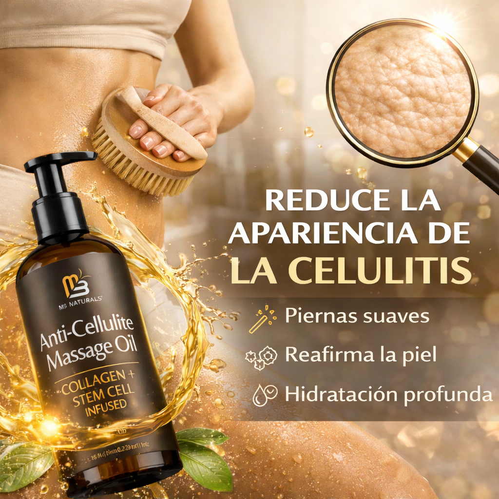 ACEITE DE MASAJE ANTICELULITIS| TRATAMIENTO QUE REAFIRMA, REGENERA Y HUMECTA