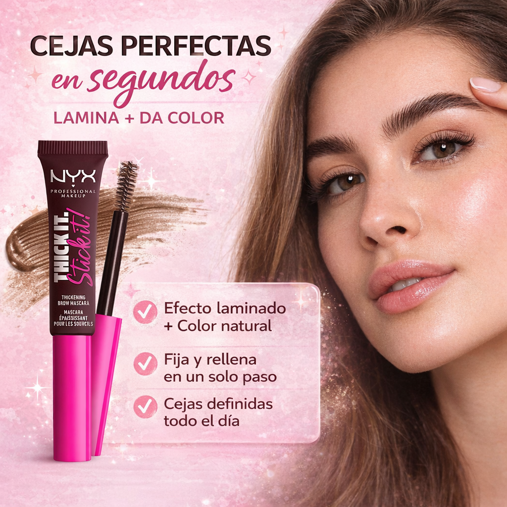 NYX GEL DE CEJAS 2 EN 1 EFECTO LAMINADO + PIGMENTACIÓN