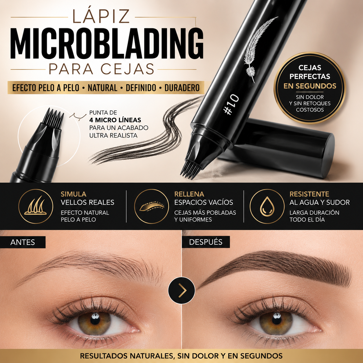 LÁPIZ MICROBLANDING PARA CEJAS | RELLA CON PERFECCIÓN