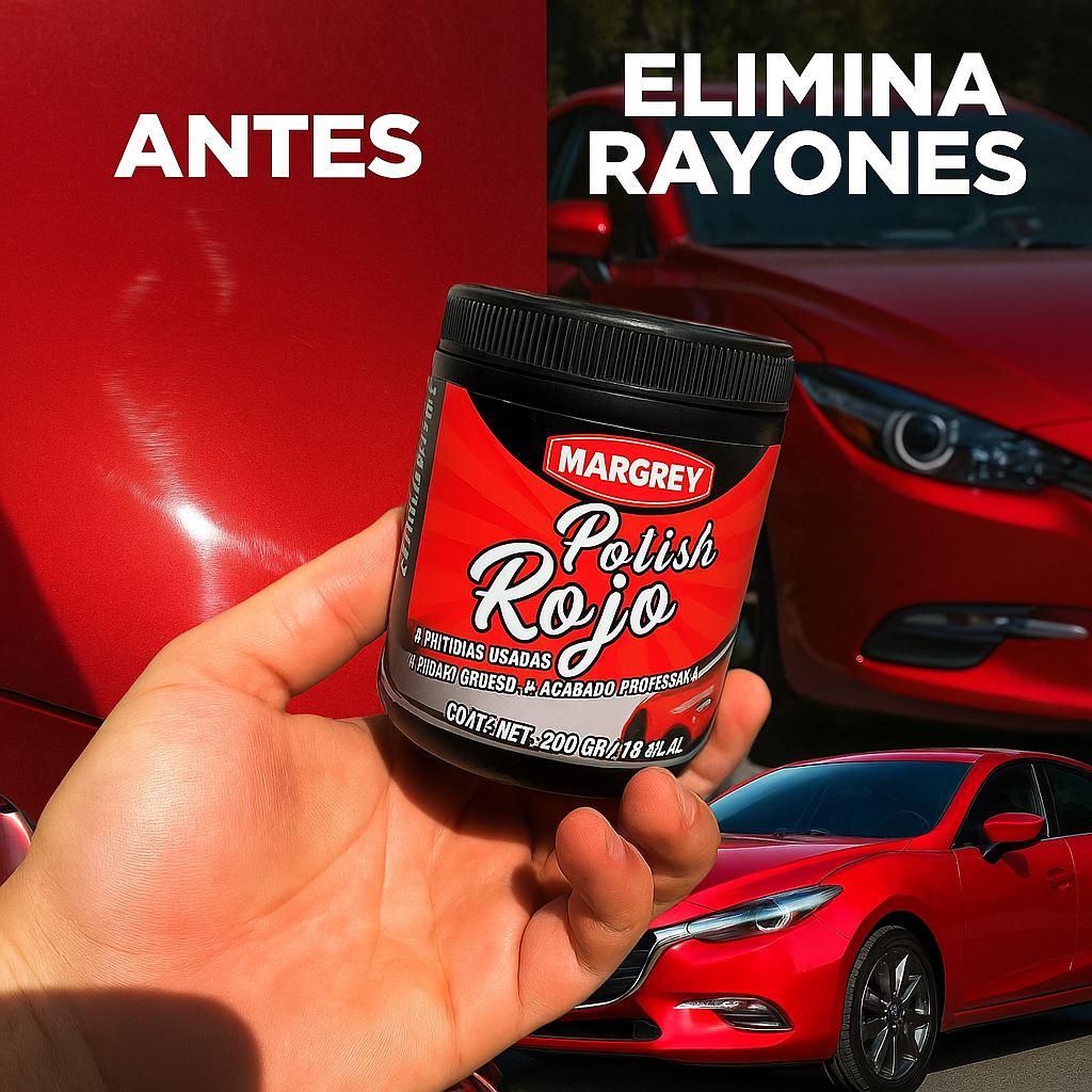 POLISH ROJO/ PASTA RESTAURADORA DE RAYONES EN AUTOS 🚗