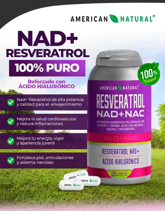NAD+ RESVERATROL 100% EFECTIVO - CON REGISTRO SANITARIO