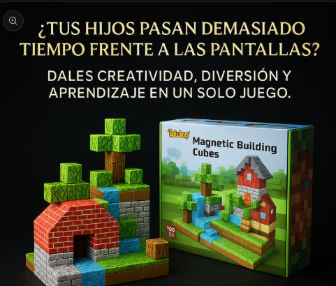 MineCraft Magnetic Blocks™| JUGUETE MAGNETICO SET DE 100 PIEZAS