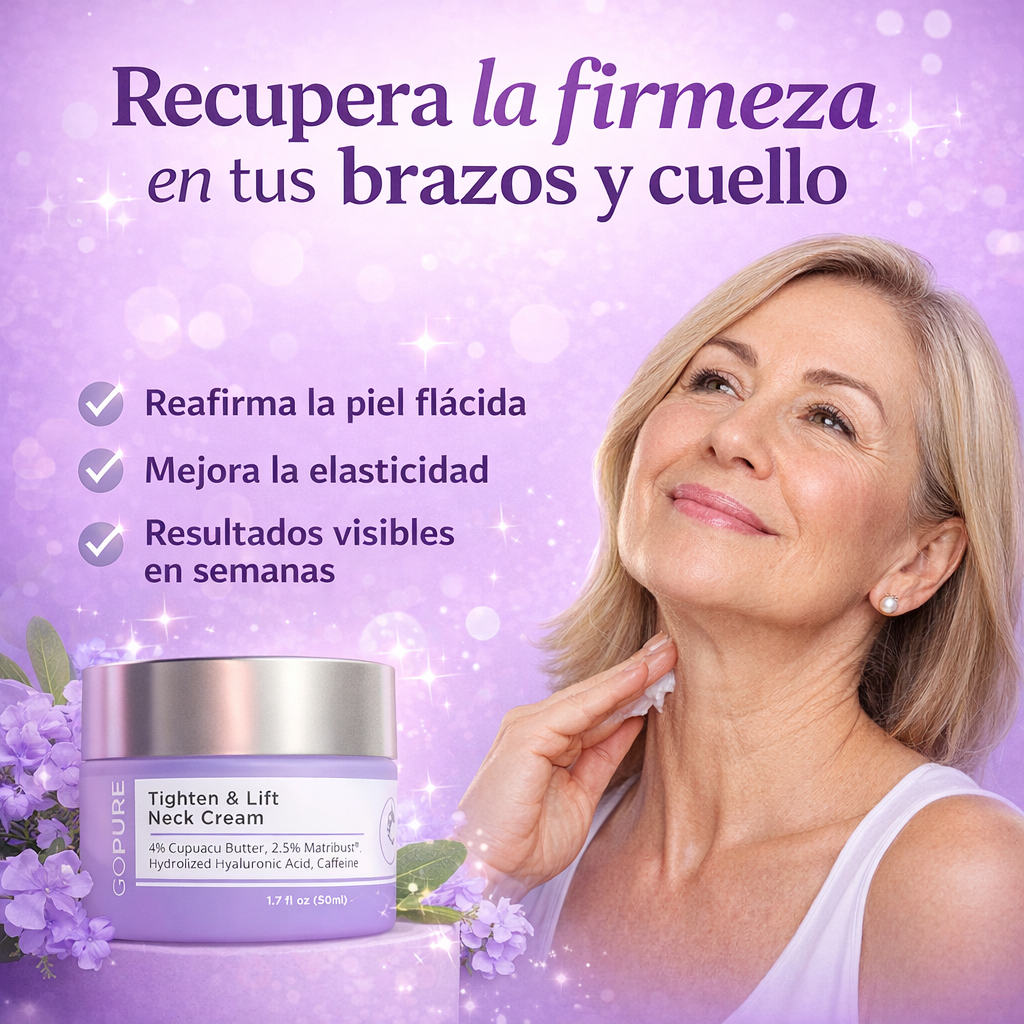 GOPURE CREAM| Reafirma la piel flácida de los brazos y cuello