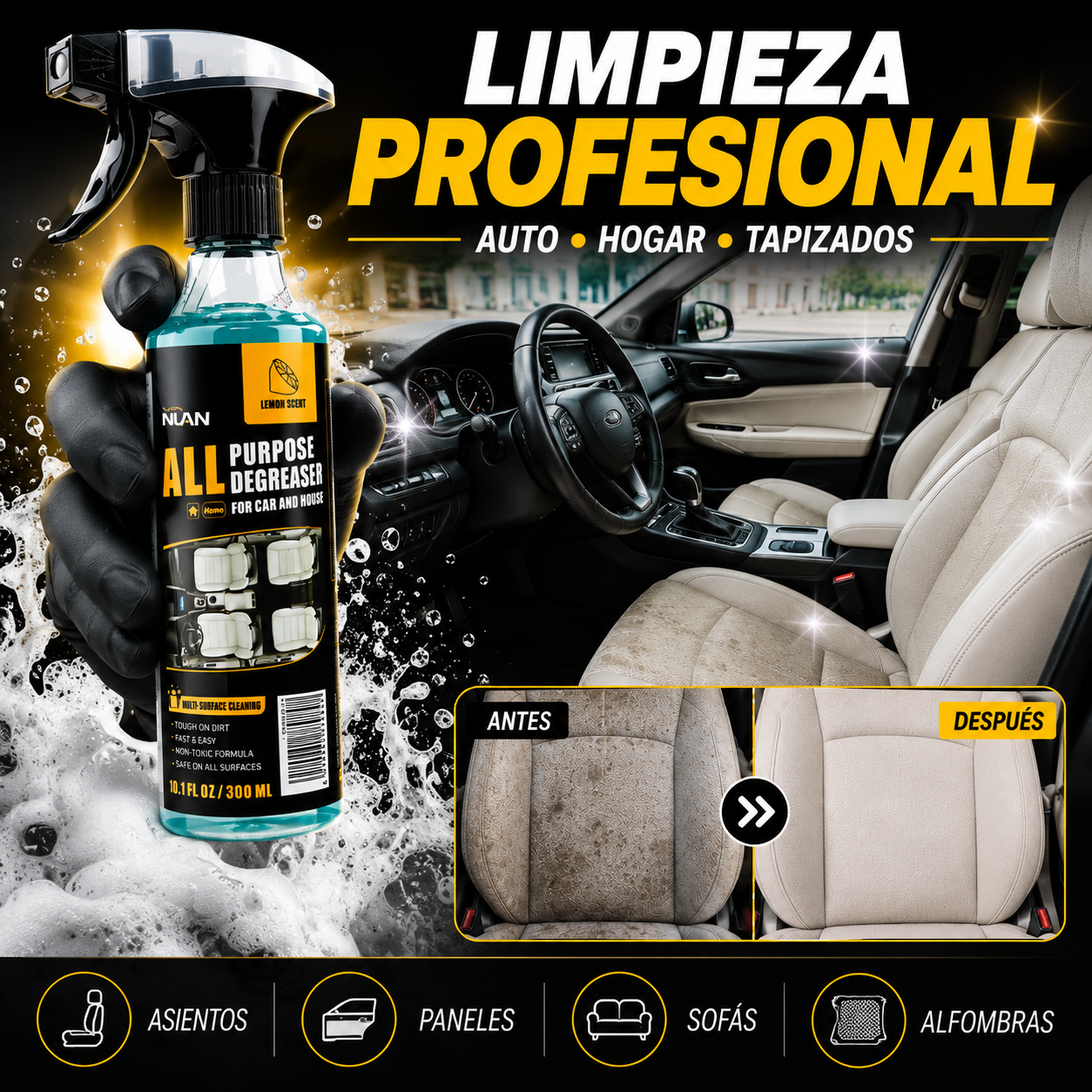 ARRANCA TODO | LIMPIEZA IMPECABLE EN TU VEHICULO EN MINUTOS