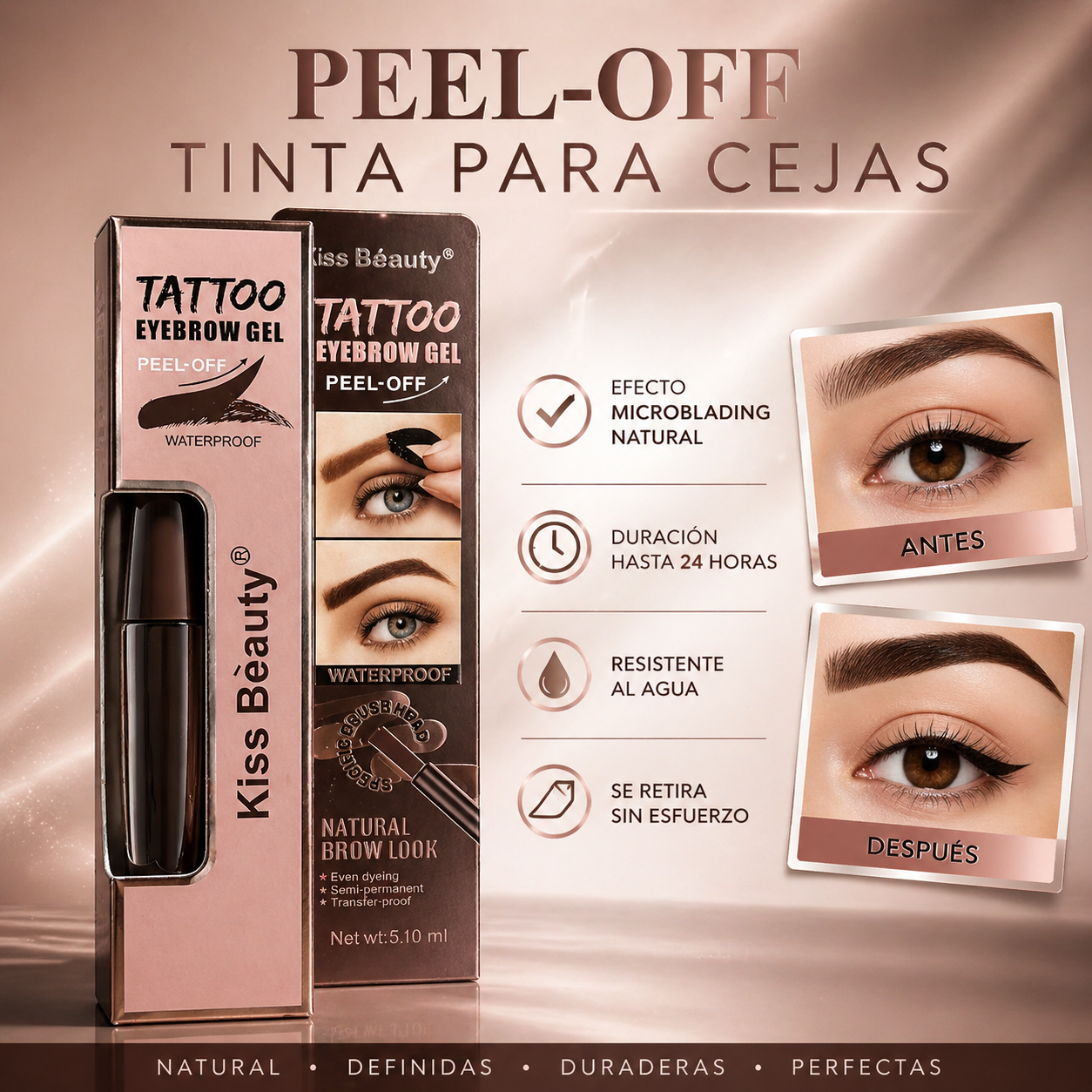 COMPRA 1 Y LLEVA 2 / TATUAJE PARA CEJAS CON EFECTO MICROBLANDING