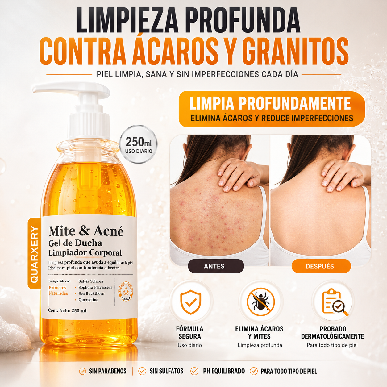 GEL DE DUCHA PARA ACNE CORPORAL