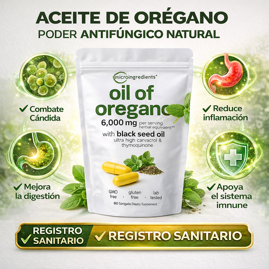 ACEITE DE OREGANO| DESIMFLAMA E ILIMINA LOS HONGOS DE TU SISTEMA DIJESTIVO.