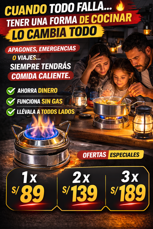 COCINA ECOLOGICA PORTATIL| 2 HORAS DE  DURACIÓN Y 8 KG DE CAPACIDAD