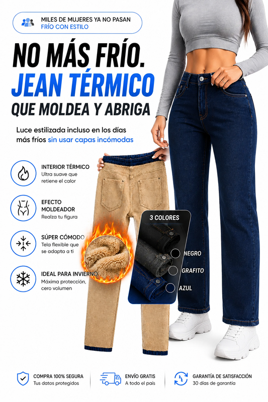 PANTALÓN JEAN TERMICO PARA MUJER