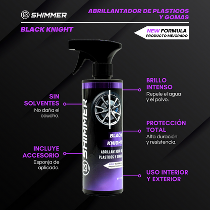BLACK KNIGHT - Abrillantador de Plásticos y Gomas