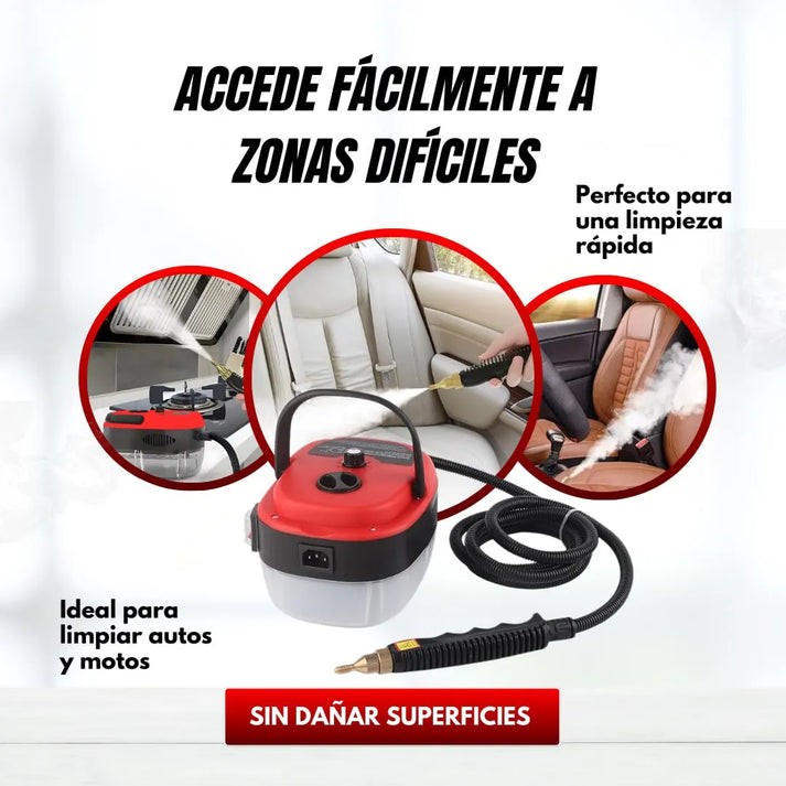 LIMPIADOR MULTIFUNCIONAL A VAPOR 2500 W| GRATIS UN KIT DE REMACHES 100 PIEZAS